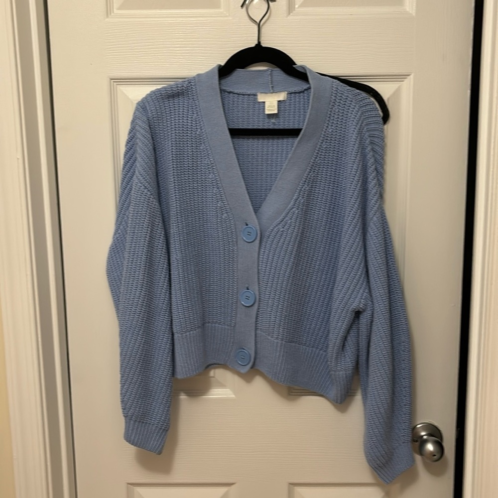hM light blue cardigan